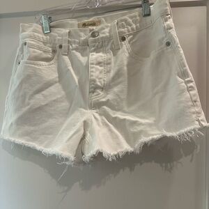 Madewell Cream Jean Shorts